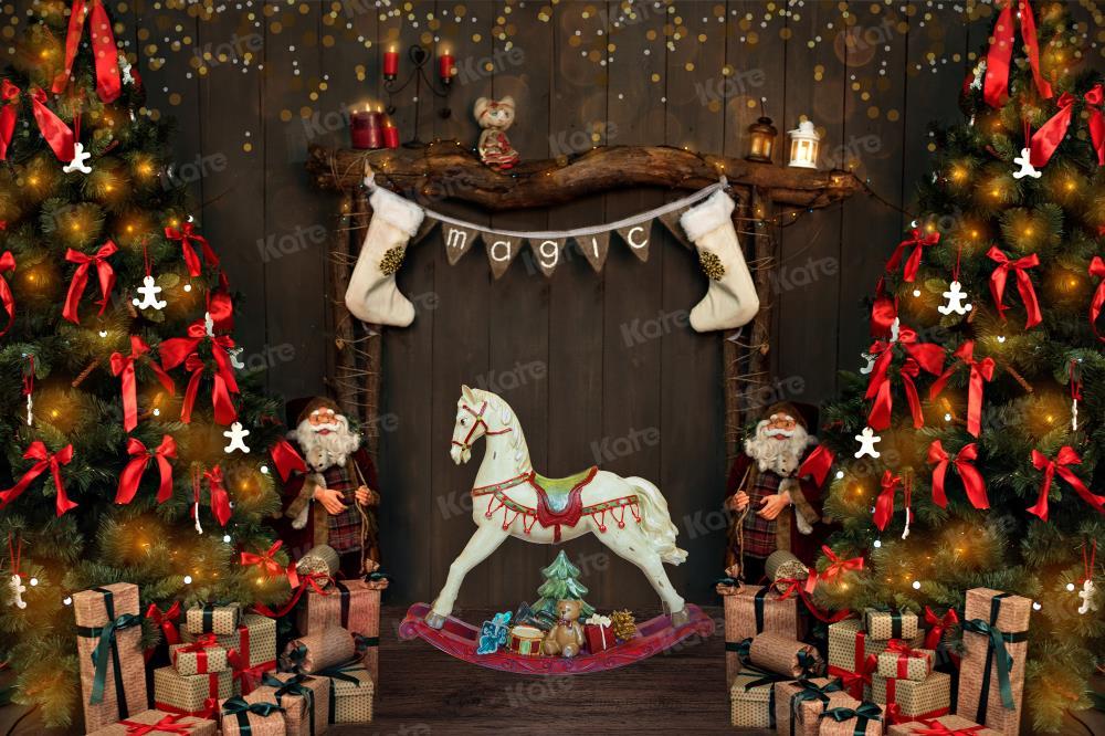 写真撮影のためのkateクリスマス暖炉の背景マジック