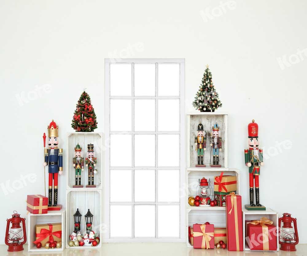 kateクリスマスギフト棚の背景ドア