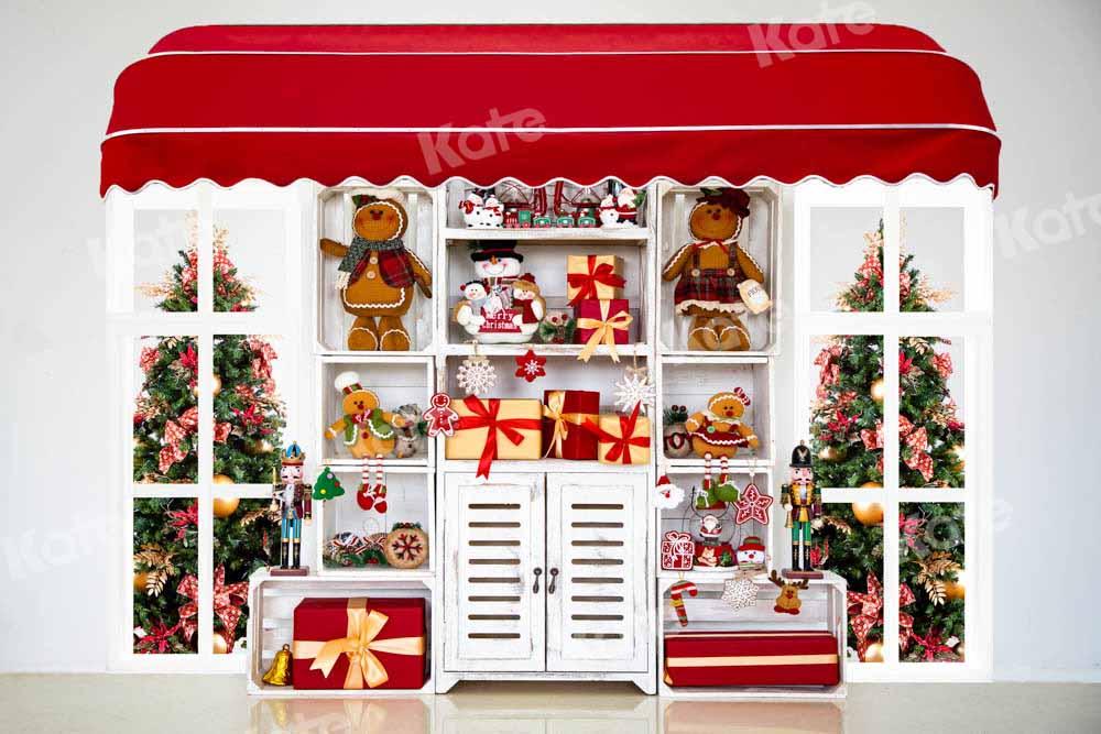 ケイトクリスマスショップ背景ギフトシェルフ