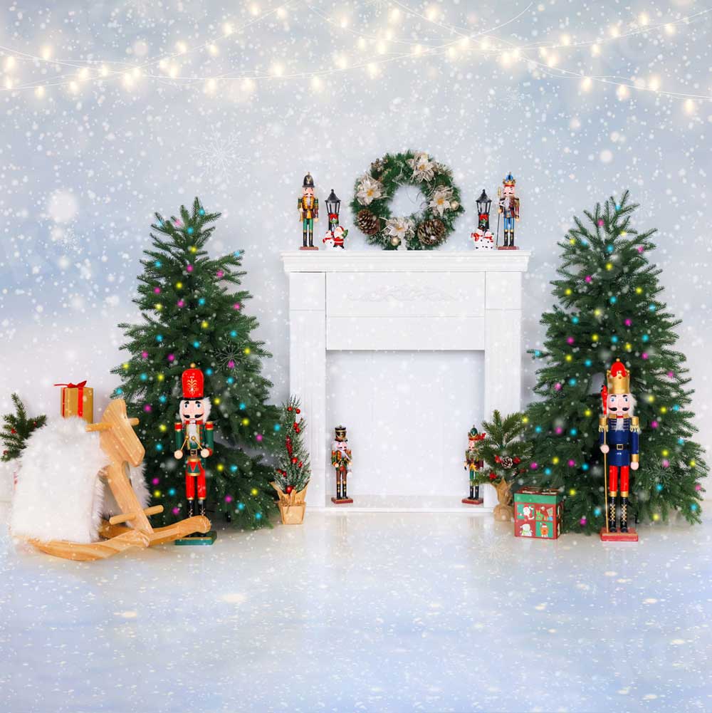 写真撮影のためのkateクリスマス冬の背景クローゼット雪