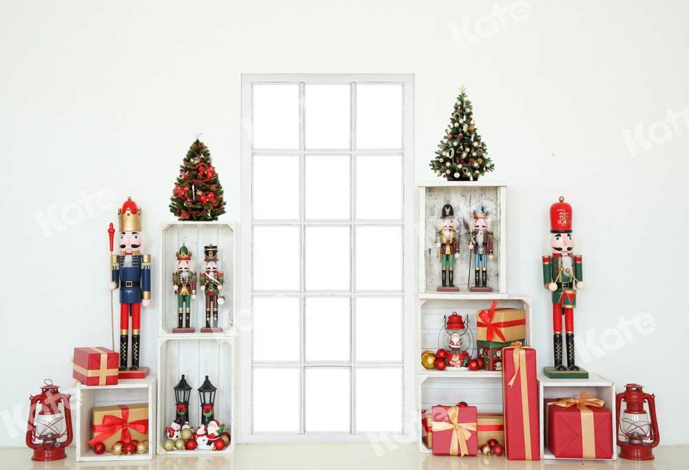 kateクリスマスギフト棚の背景ドア