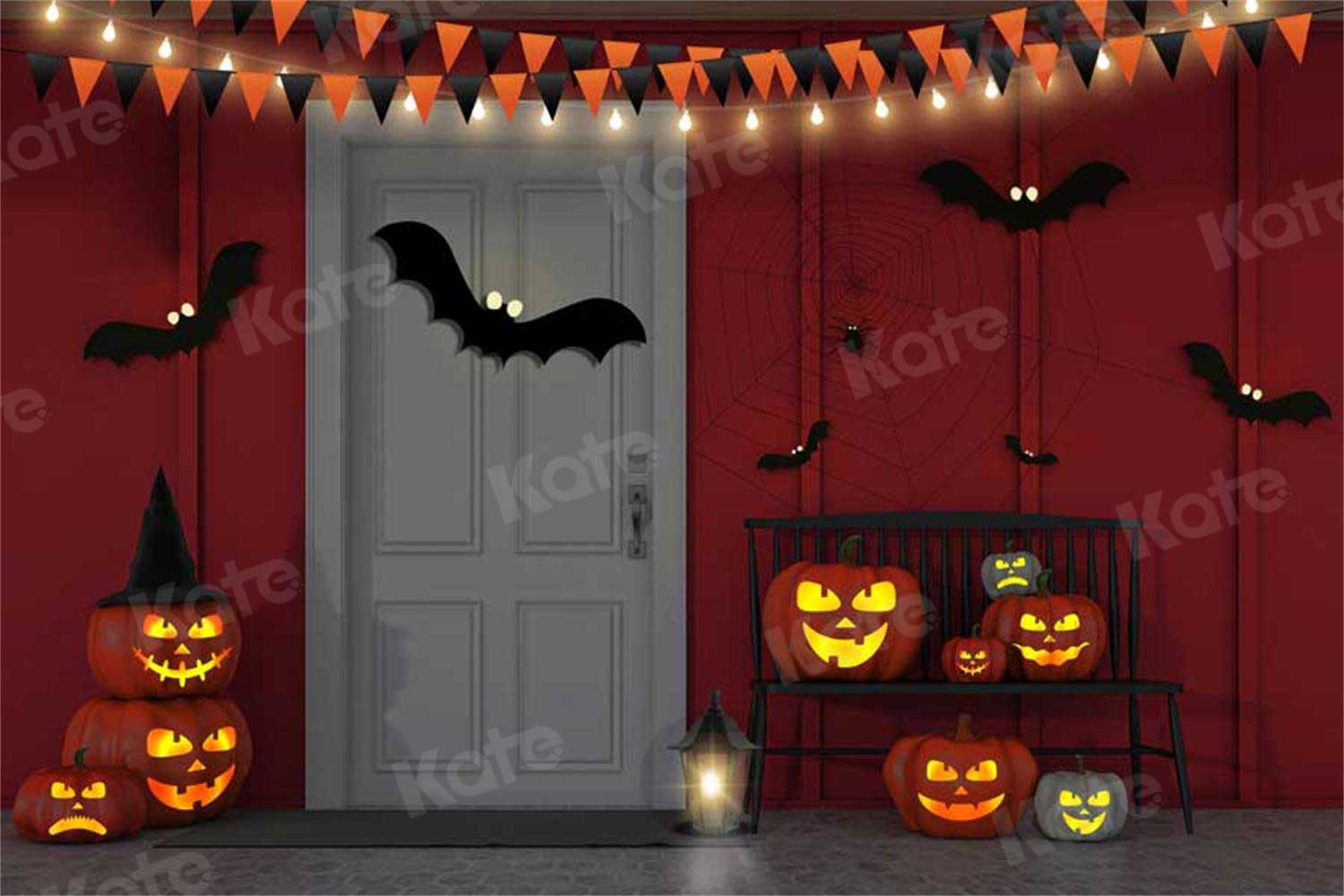 kateハロウィーンのカボチャの背景写真のための諸聖人の日