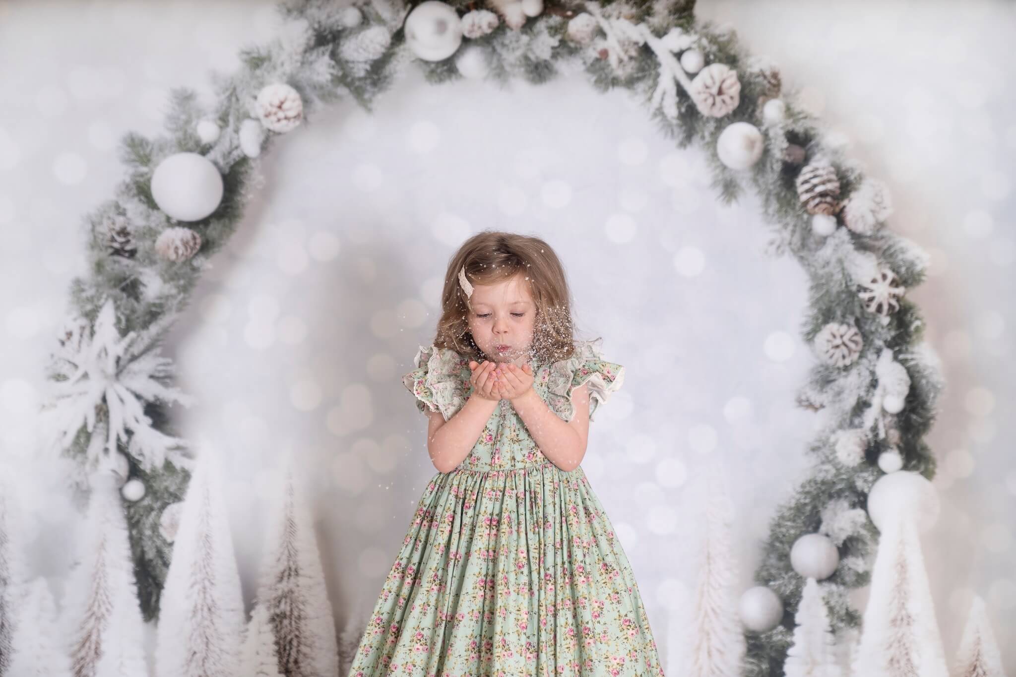 Kate 白 クリスマス ボケ味 誕生日 背景 写真撮影用