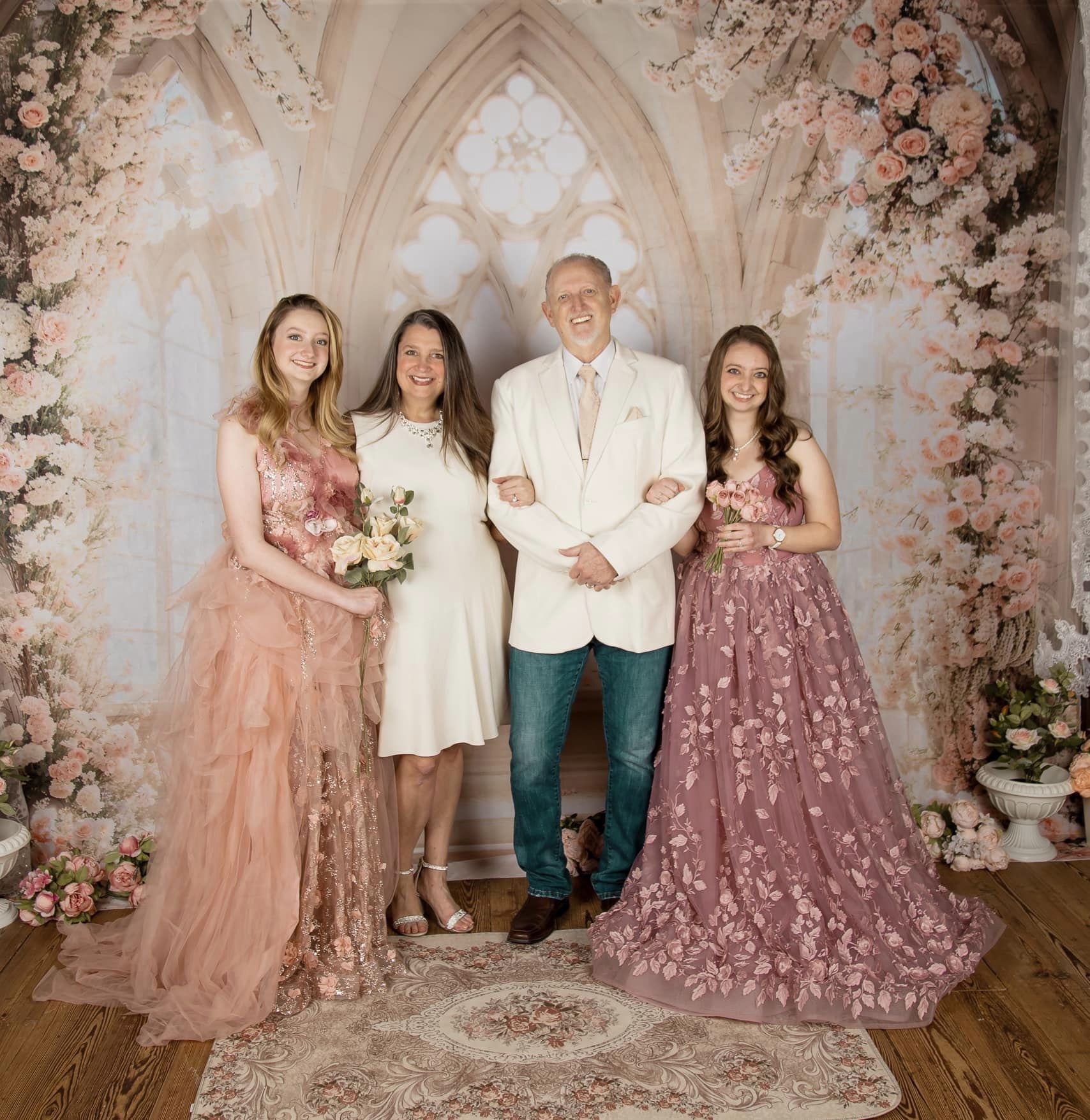 Kate 春白い花 窓 結婚背景 にEmetselch設計