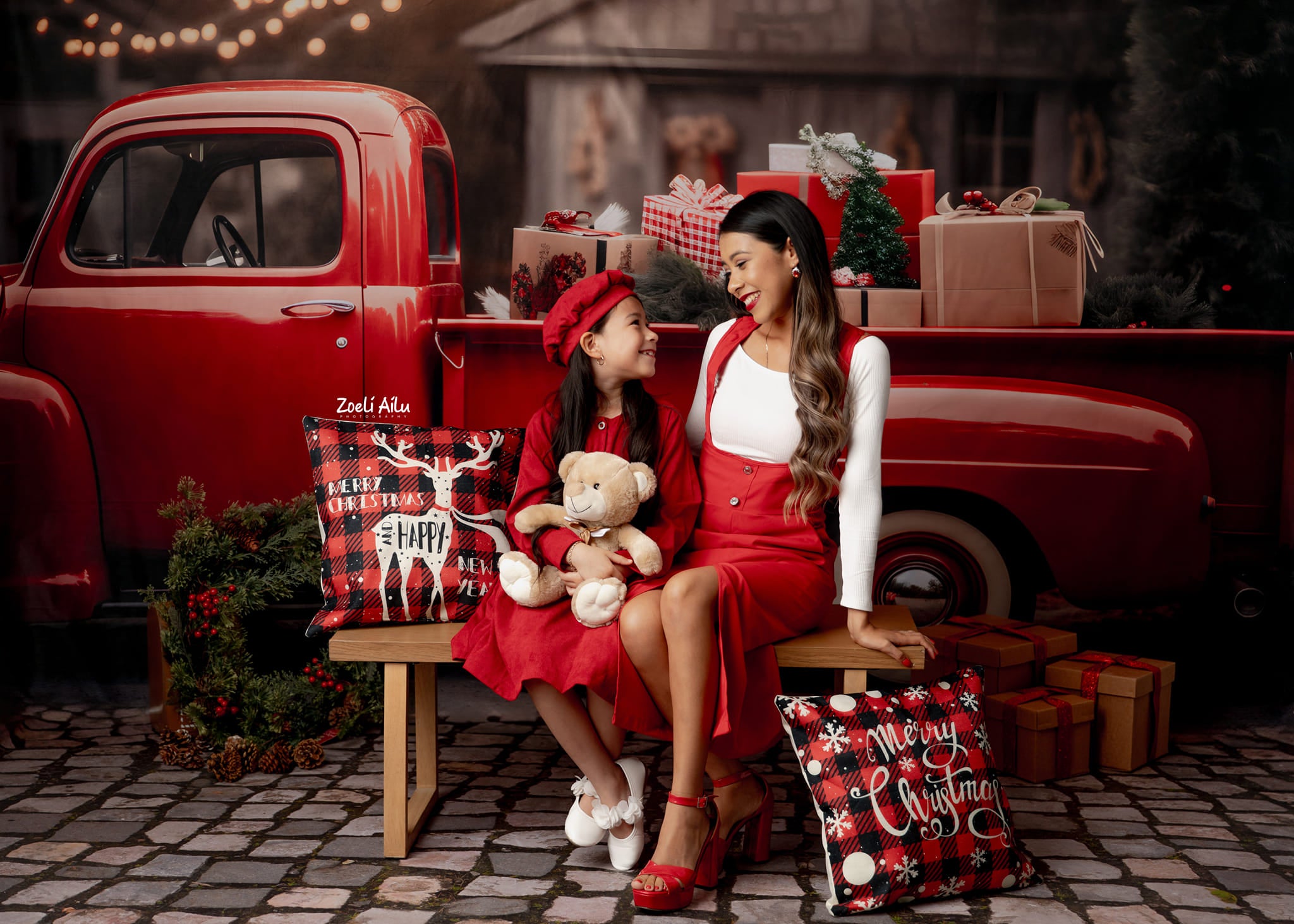 Kate クリスマス 車 赤 ギフト 冬 写真撮影