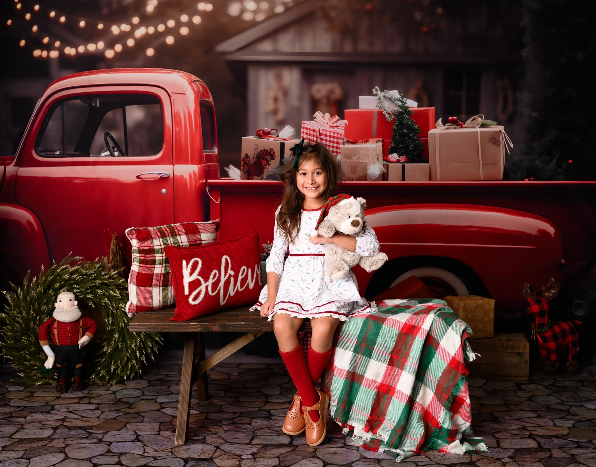 Kate クリスマス 車 赤 ギフト 冬 写真撮影