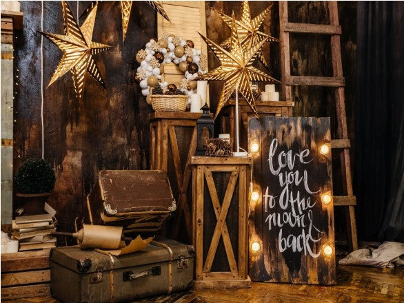 Kate ギフトの背景を持つクリスマスと新年の飾られた部屋