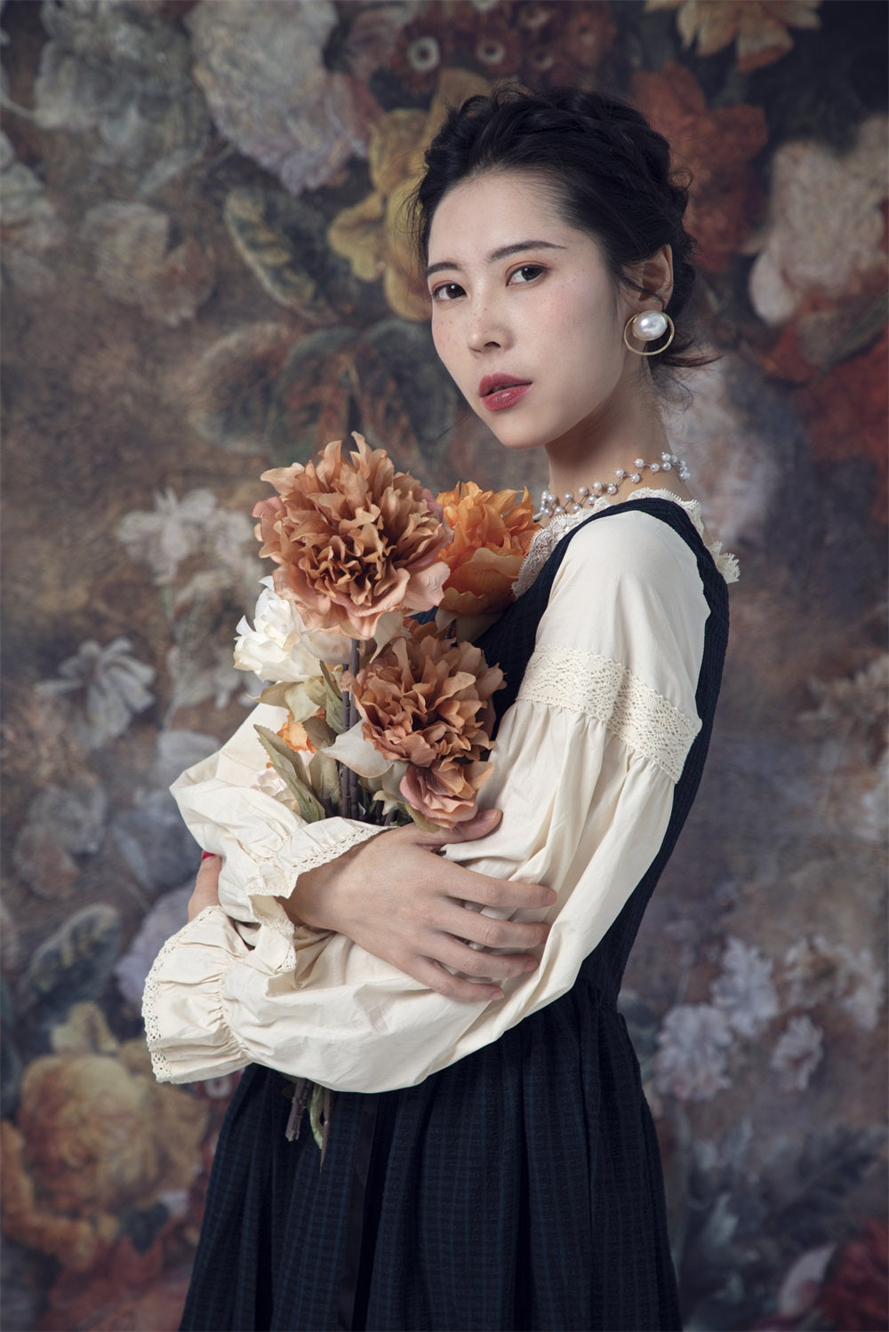 kate油絵の花の背景