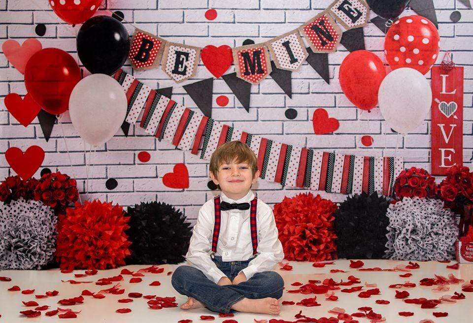 Kate マウスバレンタイン背景黒と赤