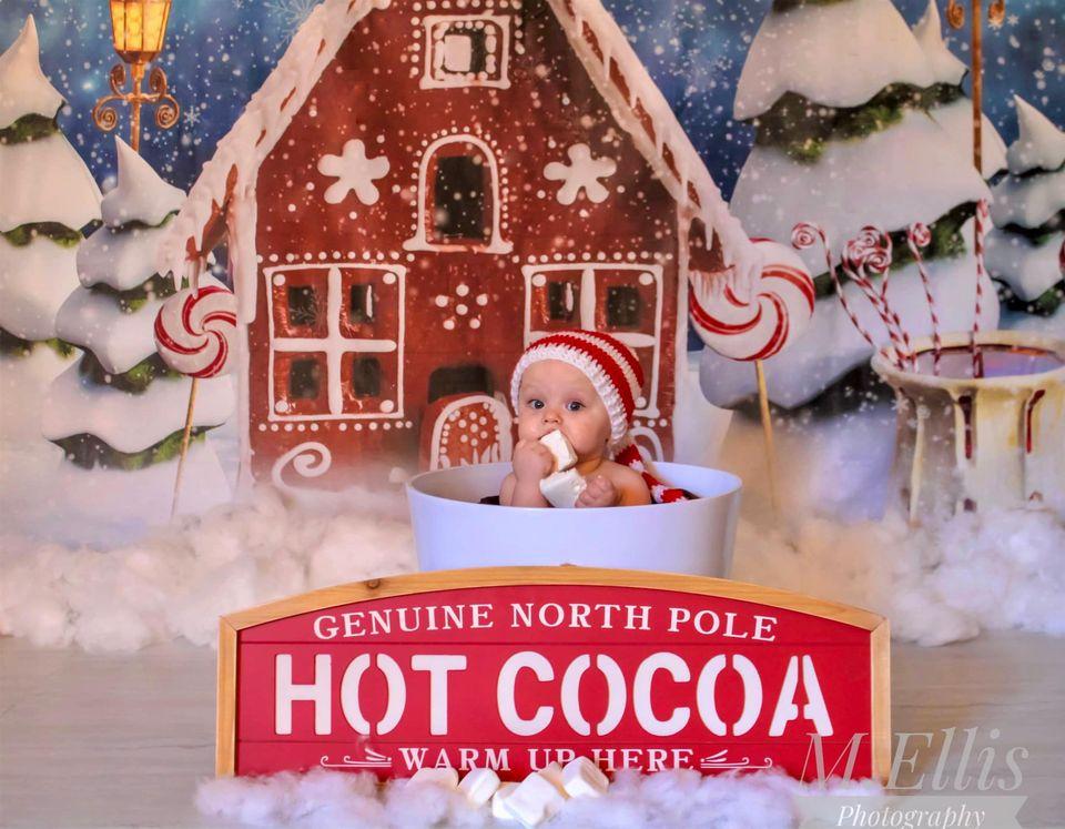 Kate クリスマスキャンディスノーキャビンの背景