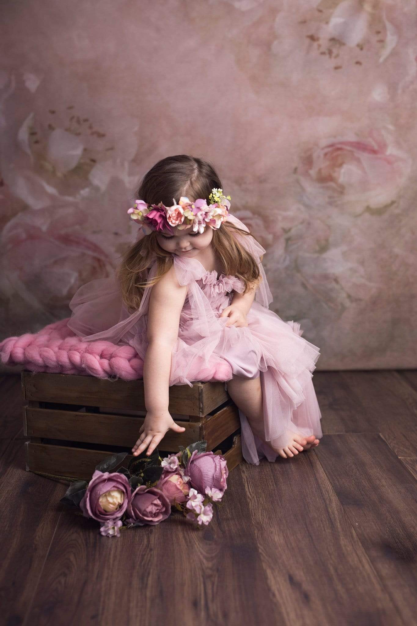 kateファインアートぼやけた花柄ピンクの背景GQ設計