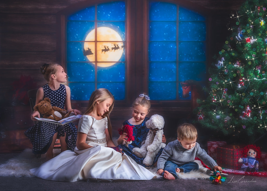Kate 写真のクリスマスツリーサンタ背景 によって設計されたLisa Granden