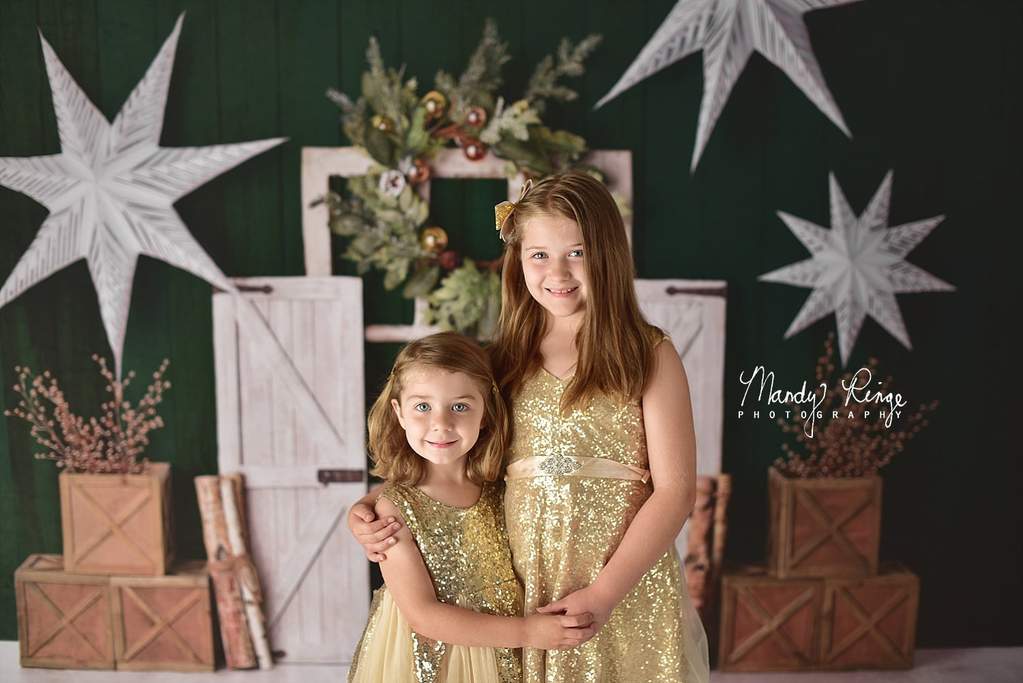 Kate設計された写真撮影のための常緑のクリスマス休暇の背景写真家Mandy Ringe