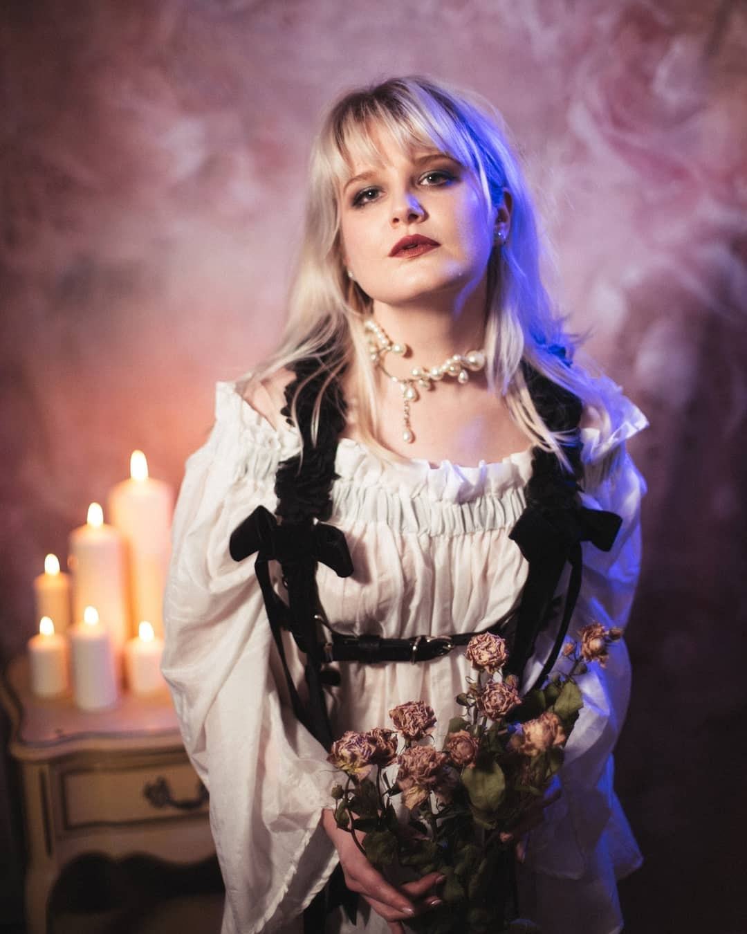 kateファインアートぼやけた花柄ピンクの背景GQ設計