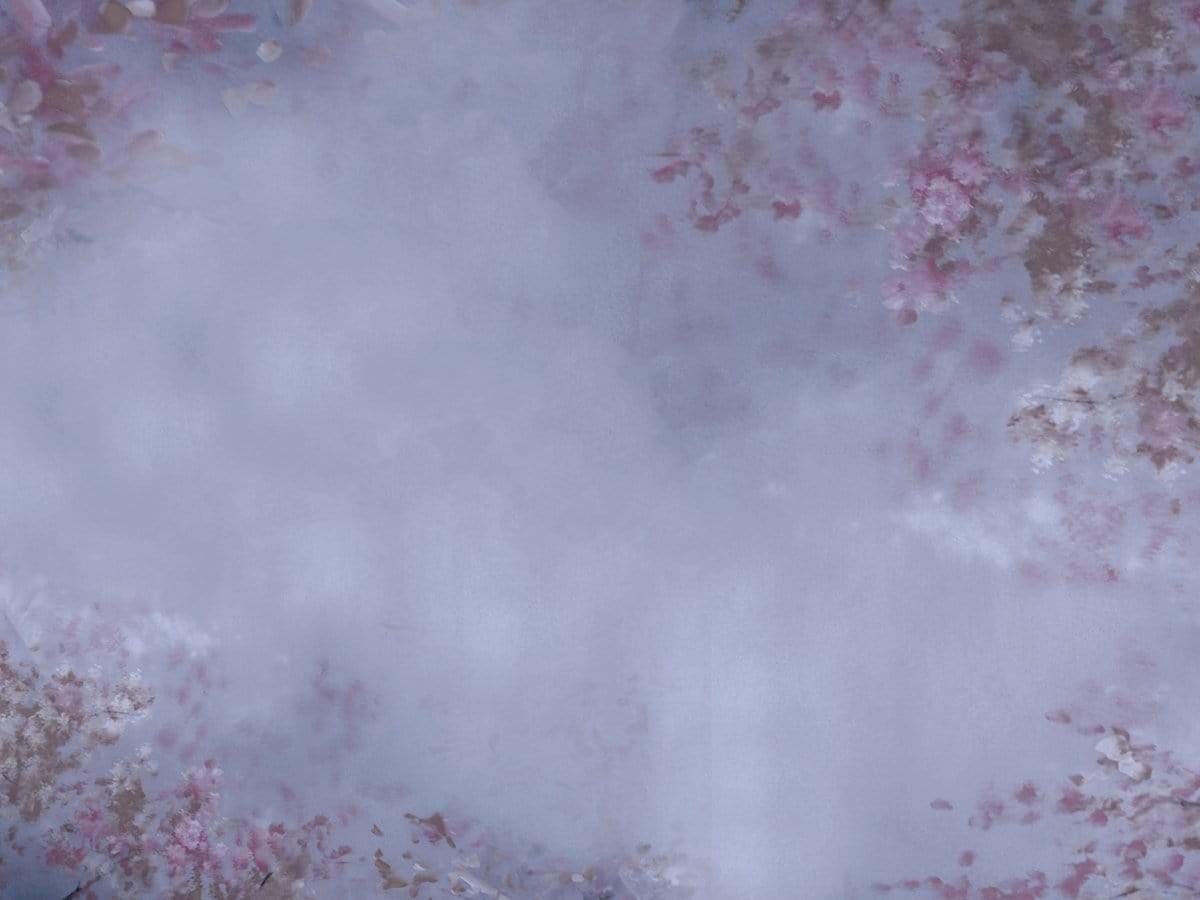 Kate 抽象的な紫色の花の背景布成人式女の子の日