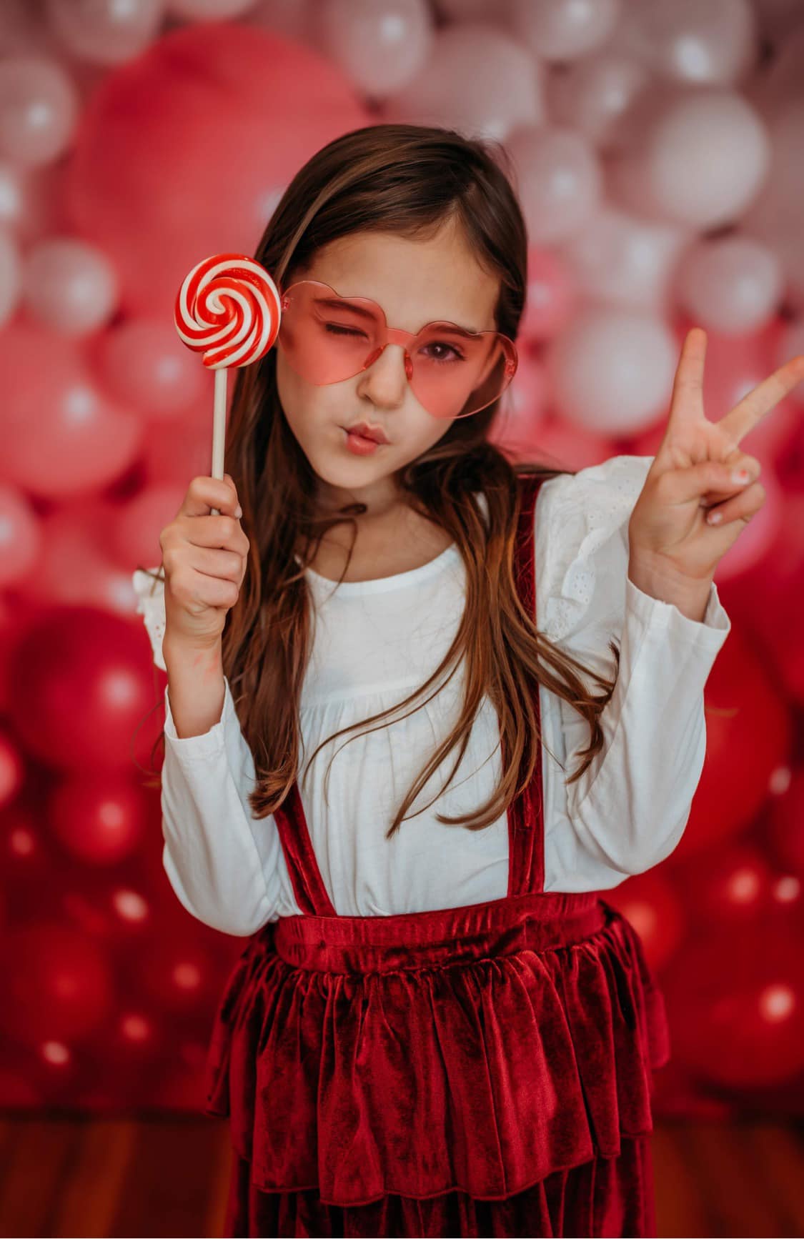 Kate 写真撮影のためのバレンタインデーのバルーン壁の背景