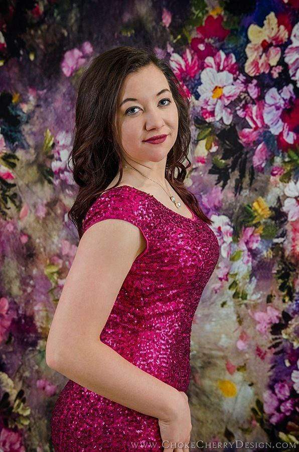 Kate 写真のファンタジー紫花バレンタイン背景