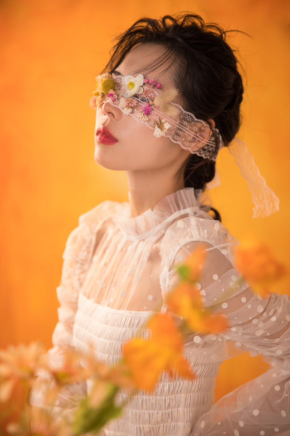 Kate オレンジ色のグラデーションテクスチャ抽象的な背景布