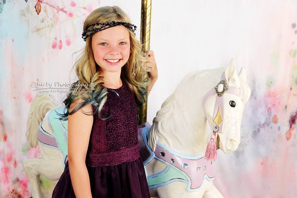 Kate 子供が撮影するためのピンクの背景写真花柄