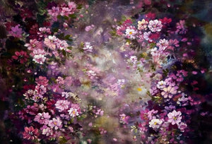 Kate 写真のファンタジー紫花バレンタイン背景