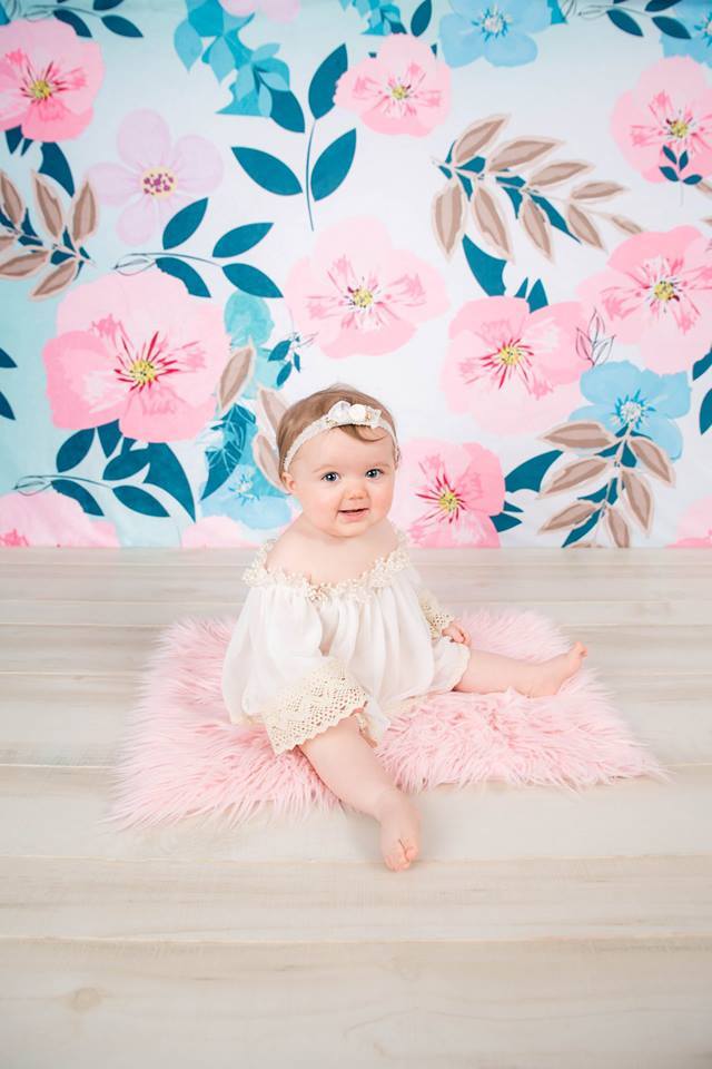 Kate レトロな春の花のケーキスマッシュ子供背景 のデザインですJFCC