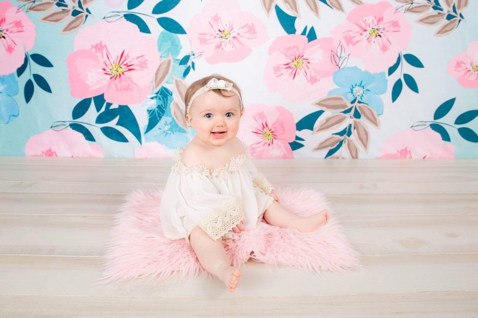 Kate レトロな春の花のケーキスマッシュ子供背景 のデザインですJFCC
