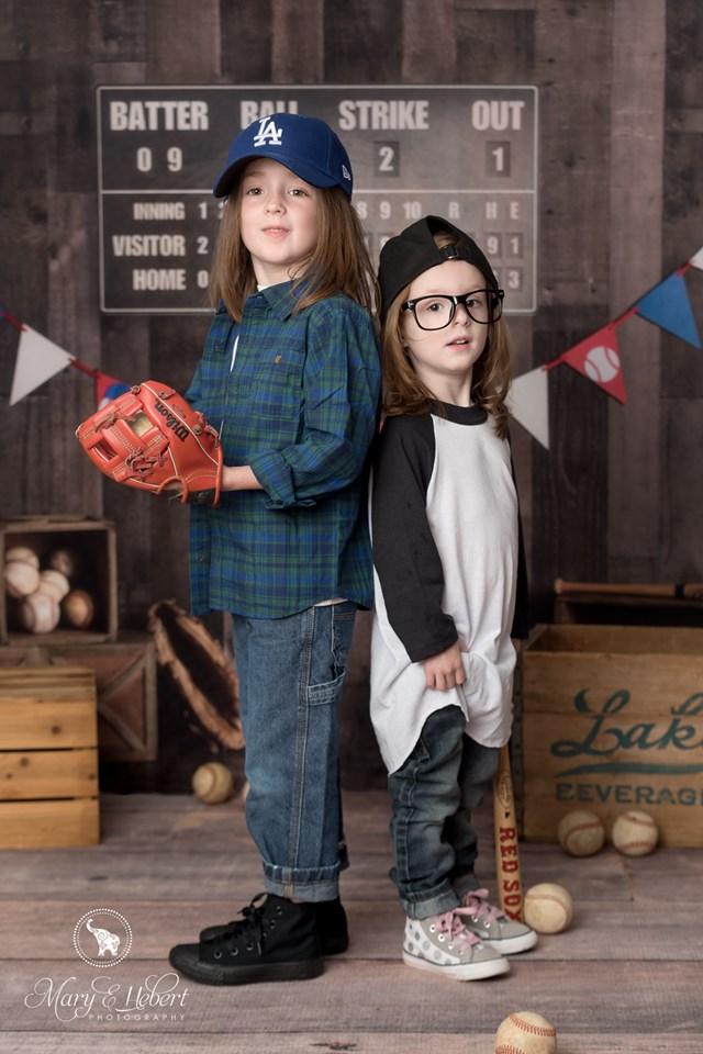 Katebackdrop£ºKate Vintage Baseball with Scoreboard Sport Backdrop for Photography Designed By Mandy Ringe Photography