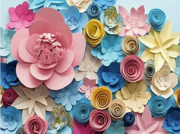 Kate 着色された3D花の背景Diy花の背景