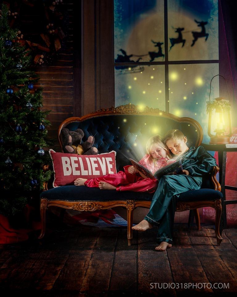 Kate 写真撮影のための木々を背景にクリスマス冬のワンダーランド