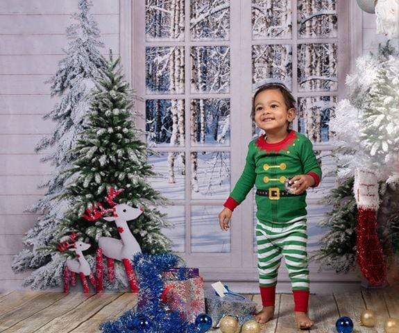Kate クリスマスツリーウィンドウスノービュー背景Jerry_Sina設計