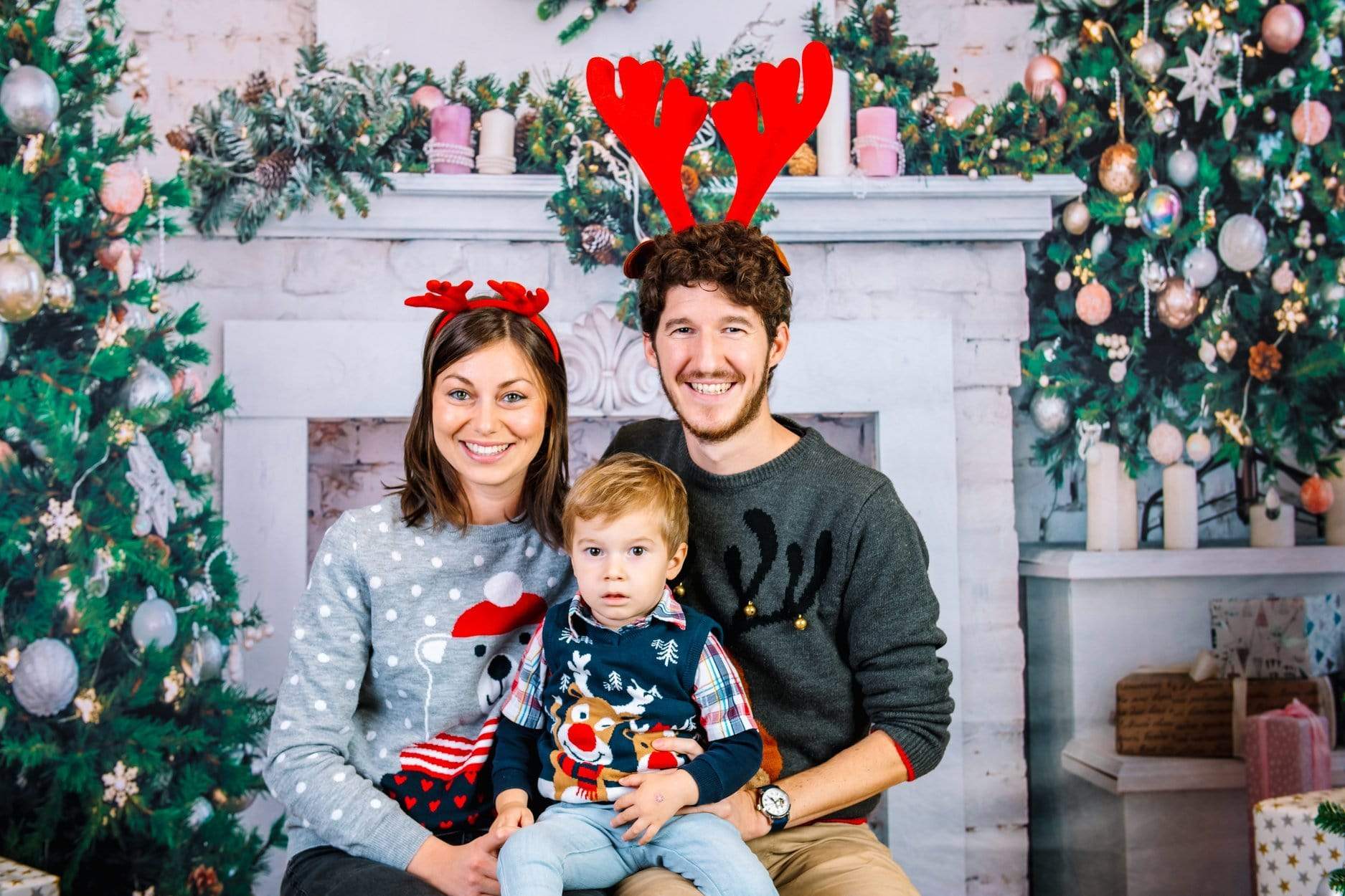 Kate 写真撮影のためのクリスマスツリーギフト背景