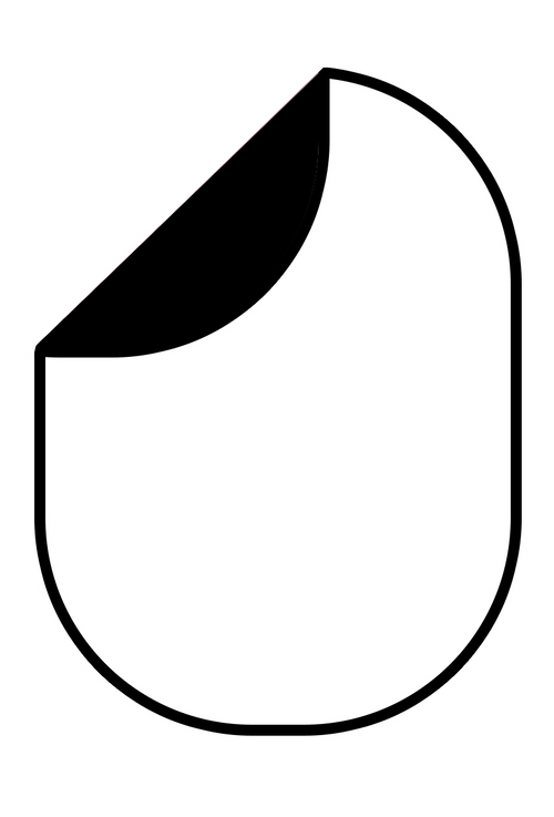 Kate 純粋な黒/白のポートレート折りたたみ背景（1.5x2m）