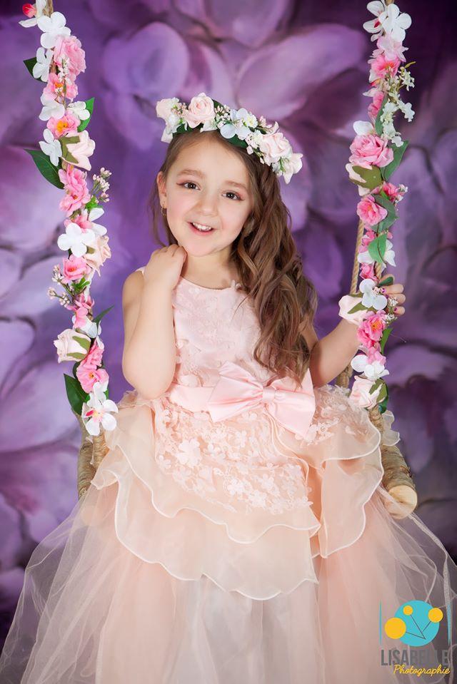 Kate 写真撮影のためのファインアート紫絵画花の背景