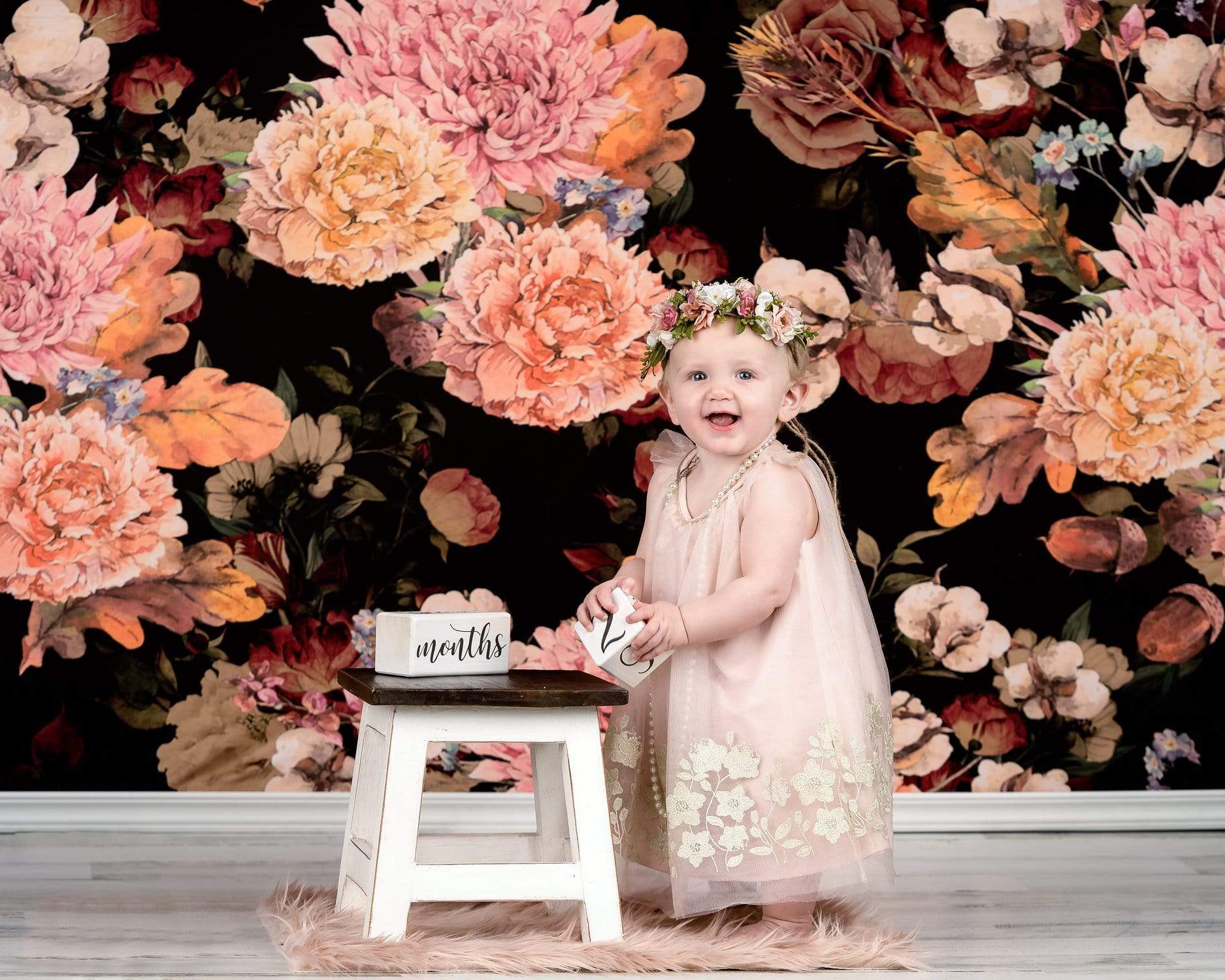 Kateヴィンテージファインアート花の背景JS写真撮影