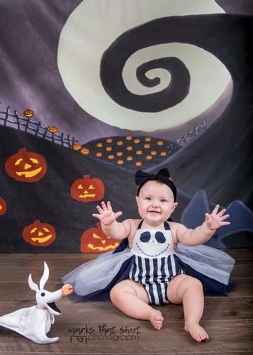 Kate 写真のためのハロウィーンのカボチャの庭の背景 によって設計された Leann West