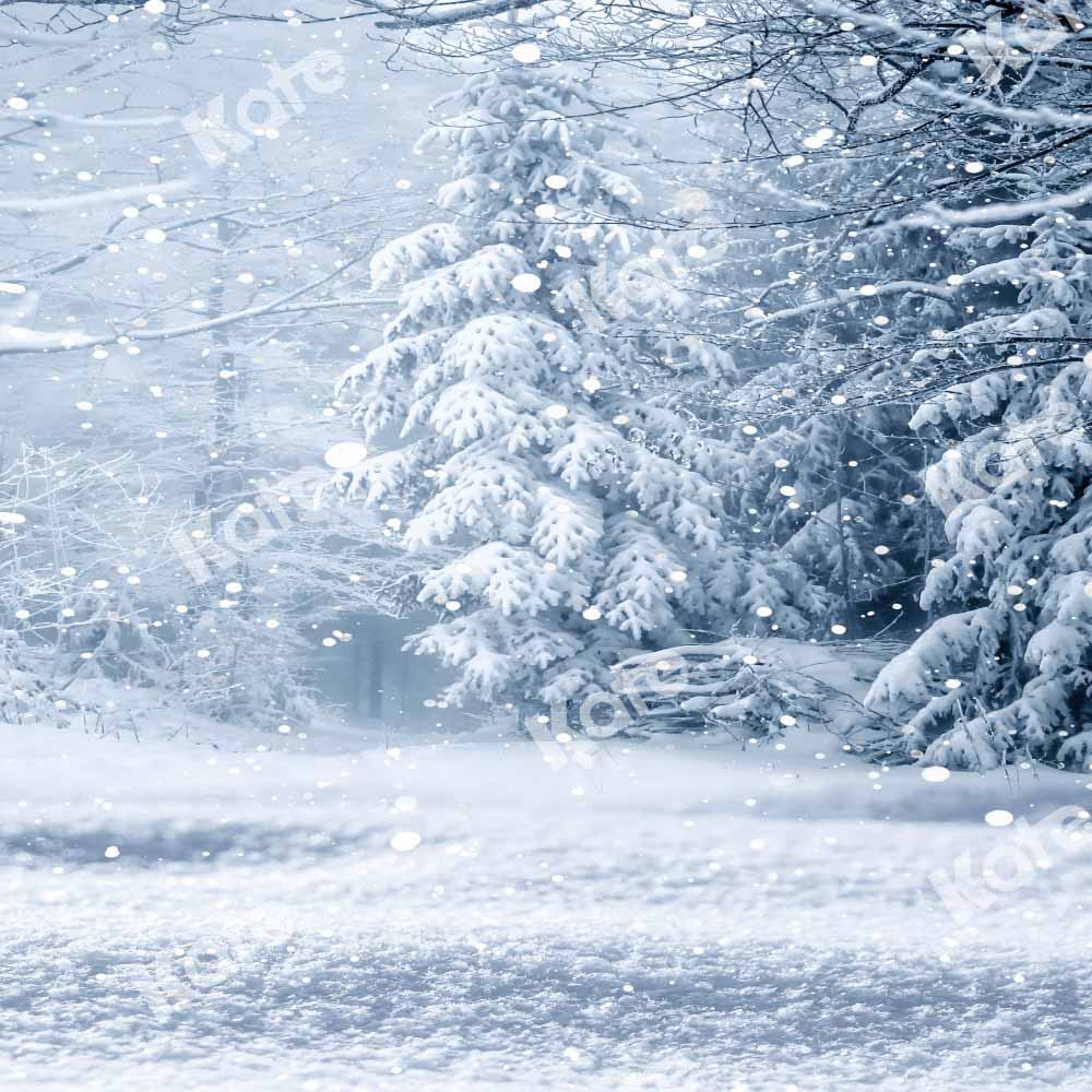 kate冬の雪に覆われた森のモザイクの背景Chain設計