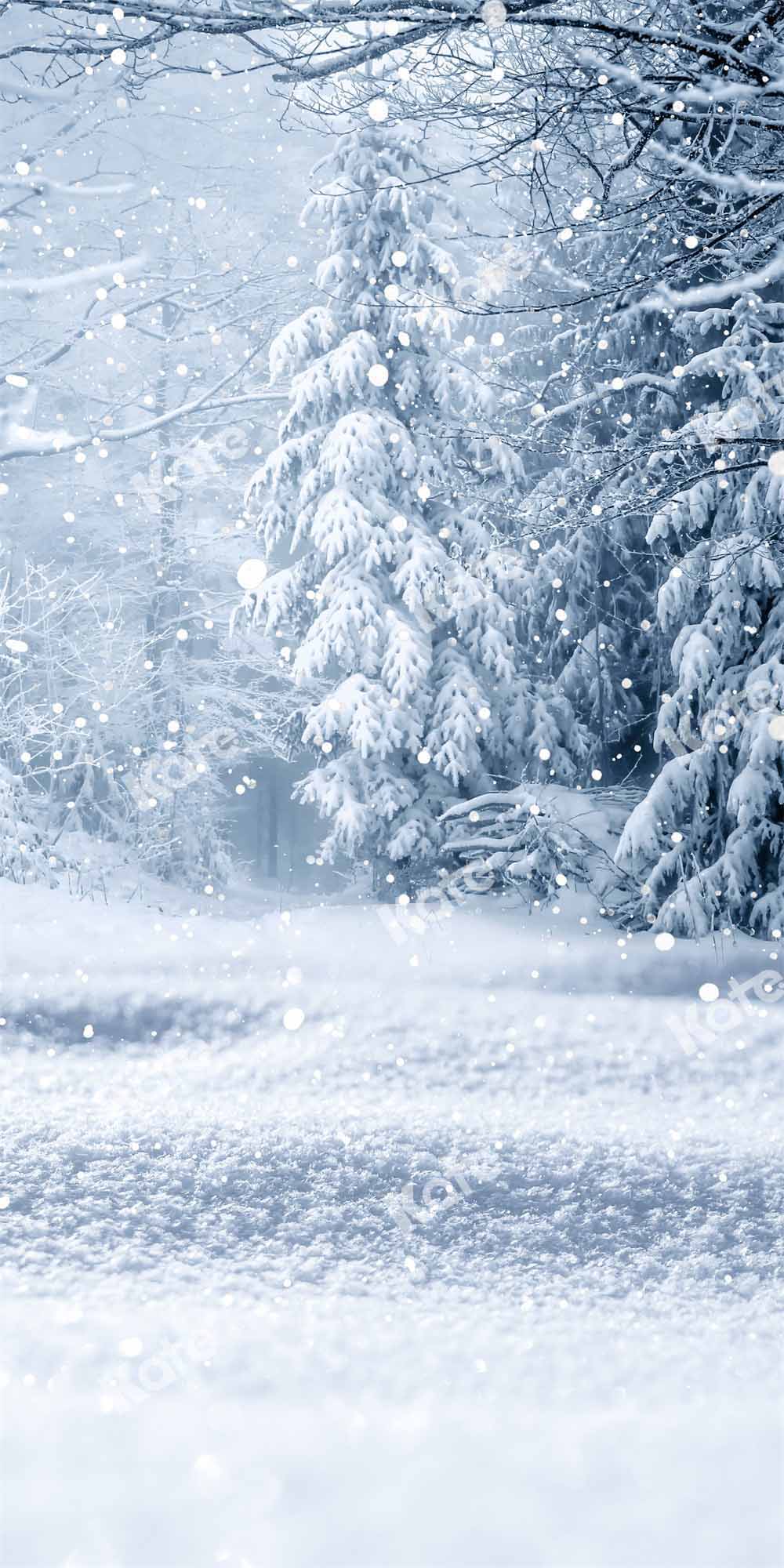 kate冬の雪に覆われた森のモザイクの背景Chain設計