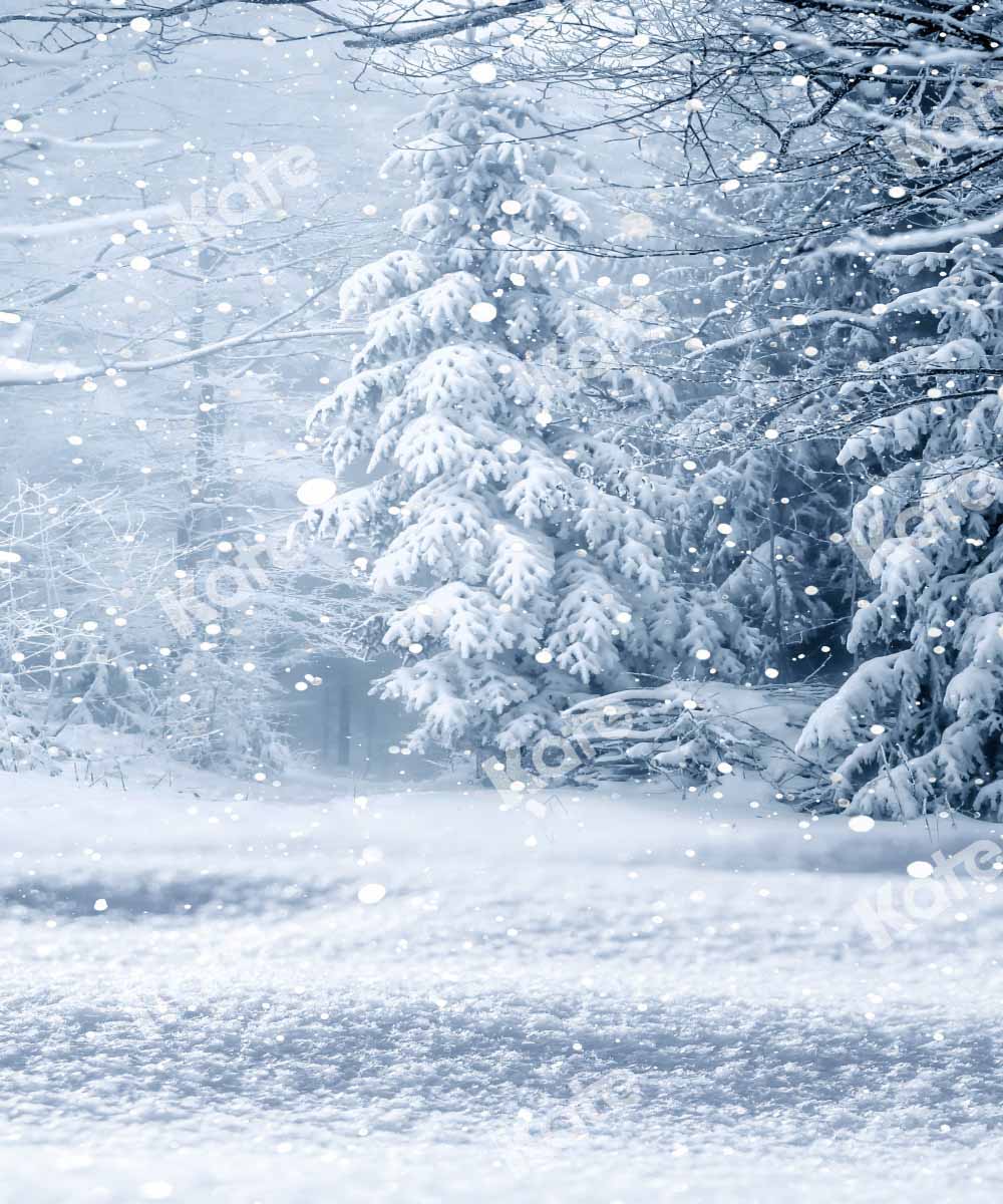 kate冬の雪に覆われた森のモザイクの背景Chain設計