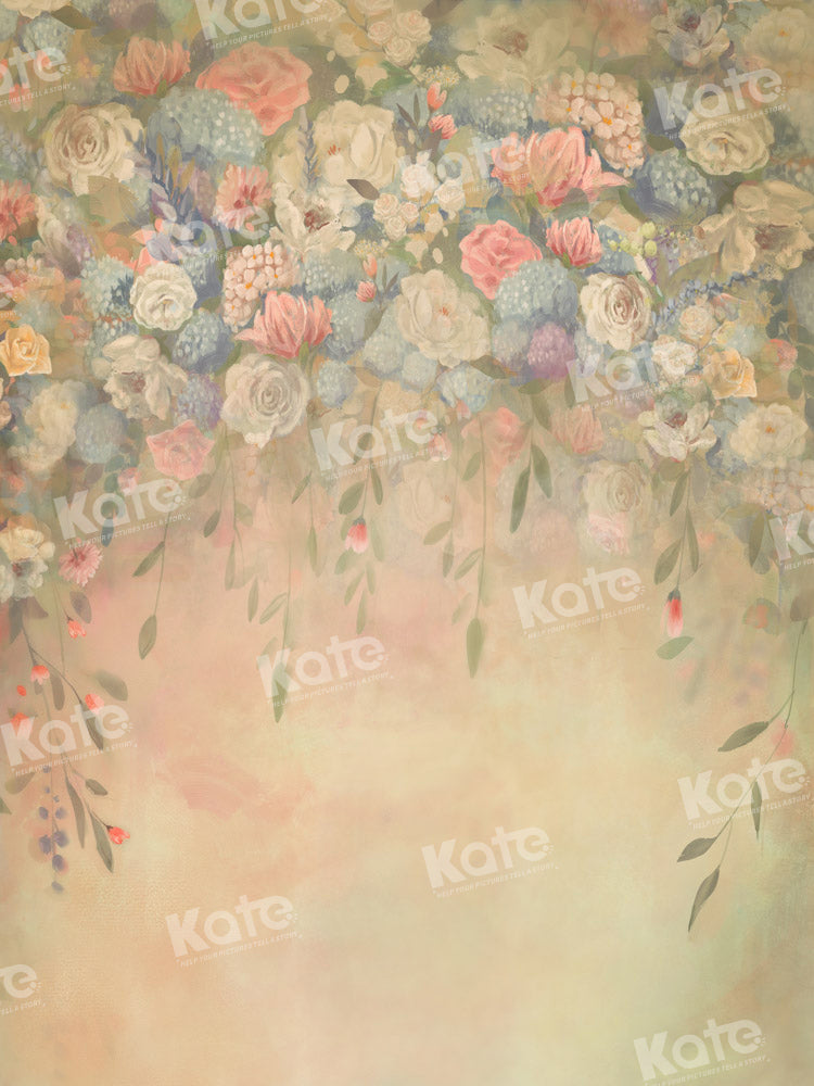 Kate 花の美術の黄色の背景