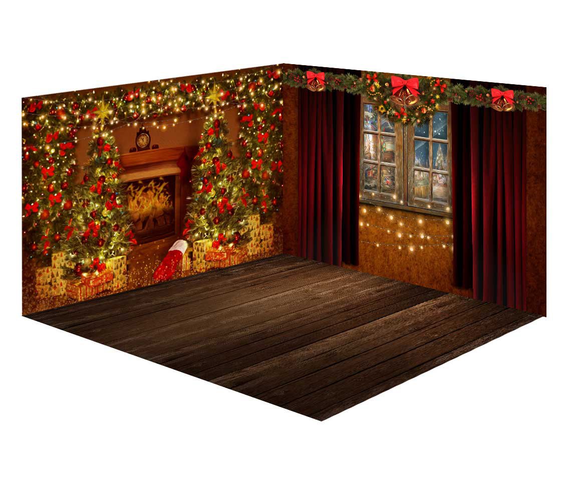 Kateクリスマス暖炉ウィンタールームセット(8ftx8ft&10ftx8ft&8ftx10ft)