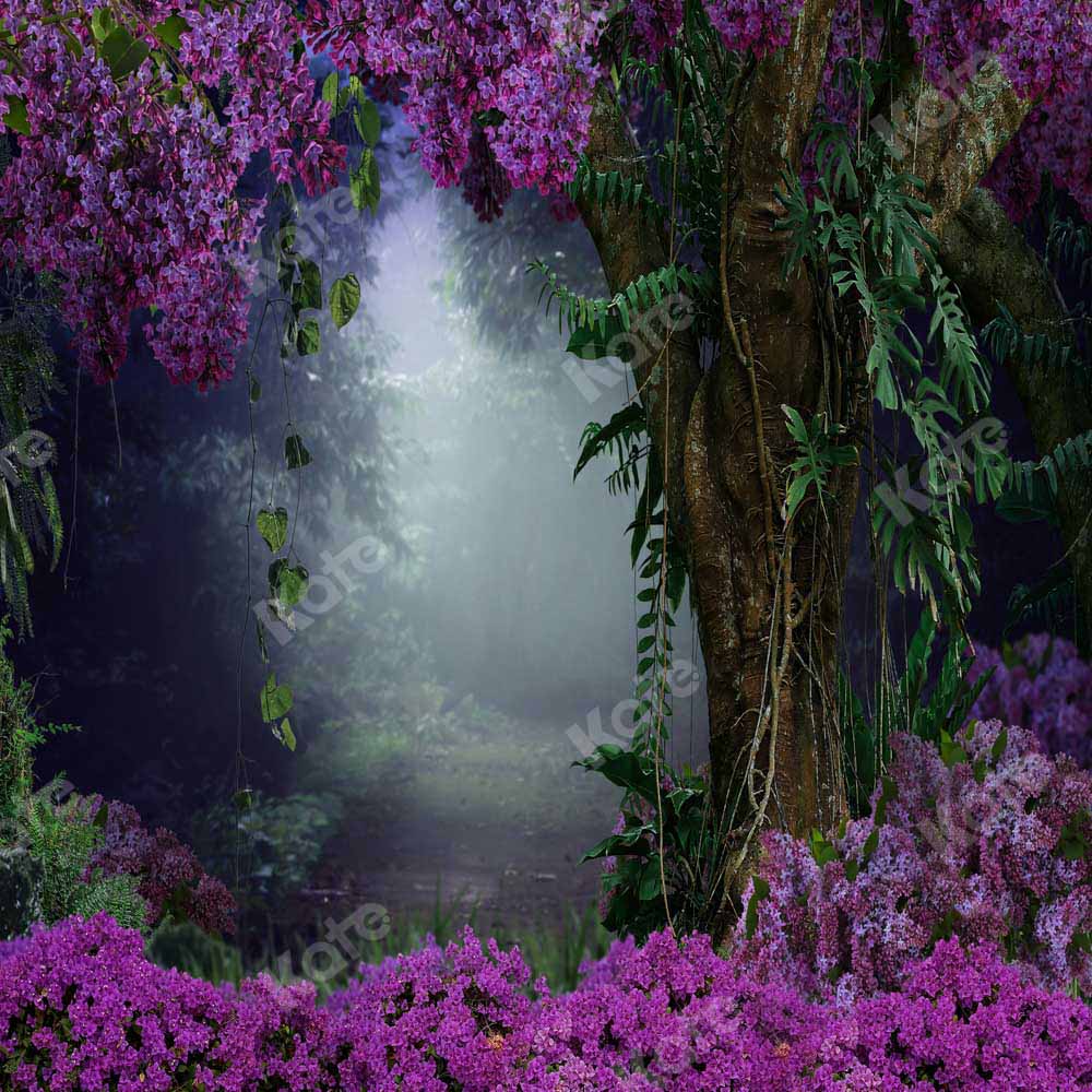 Kate風景の森の花の背景Chainデザイン