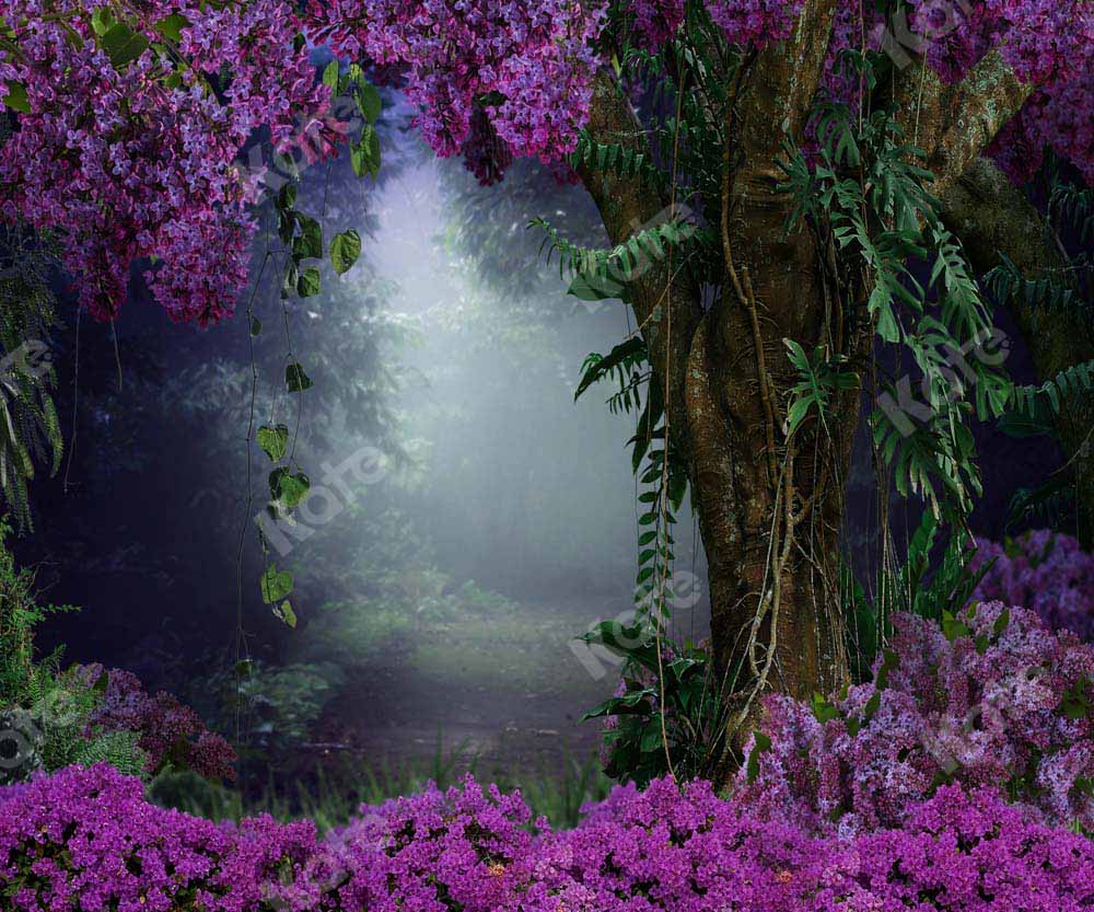Kate風景の森の花の背景Chainデザイン