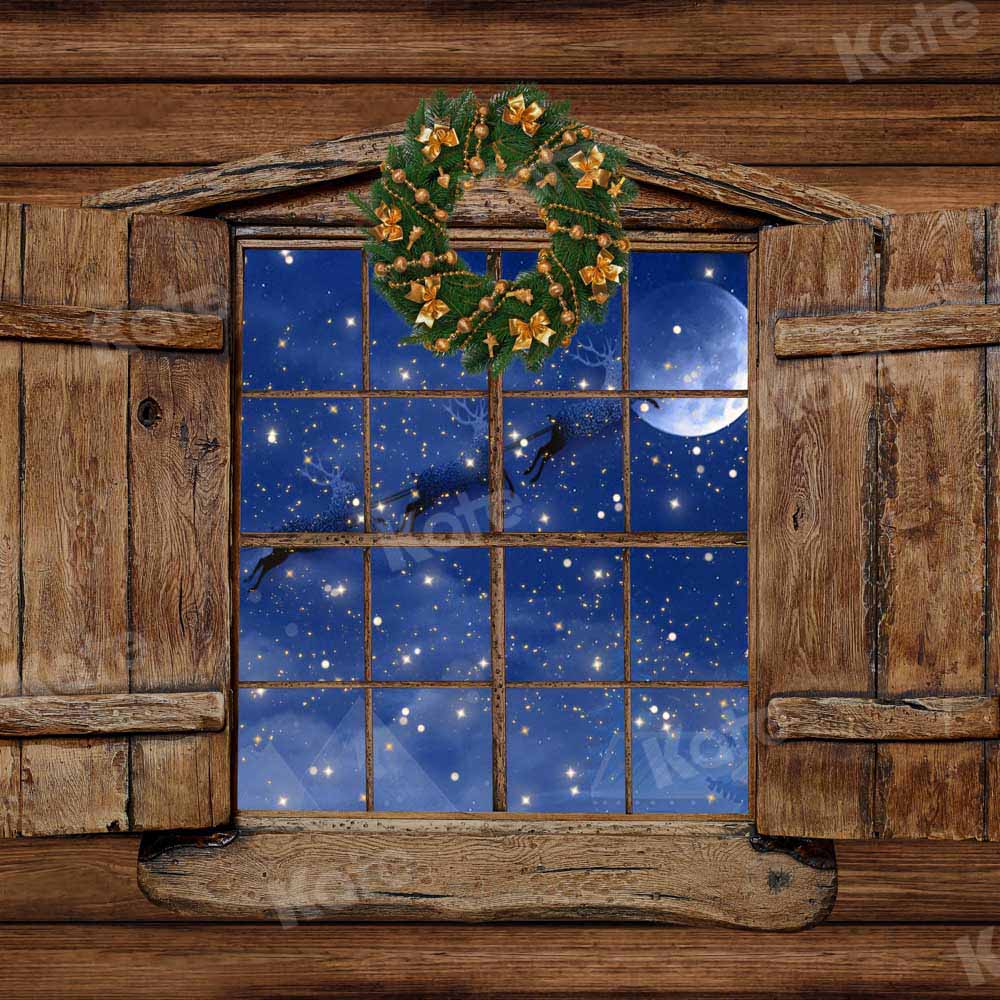 Kate クリスマスの窓のシーンの背景木造住宅Chain Photography設計