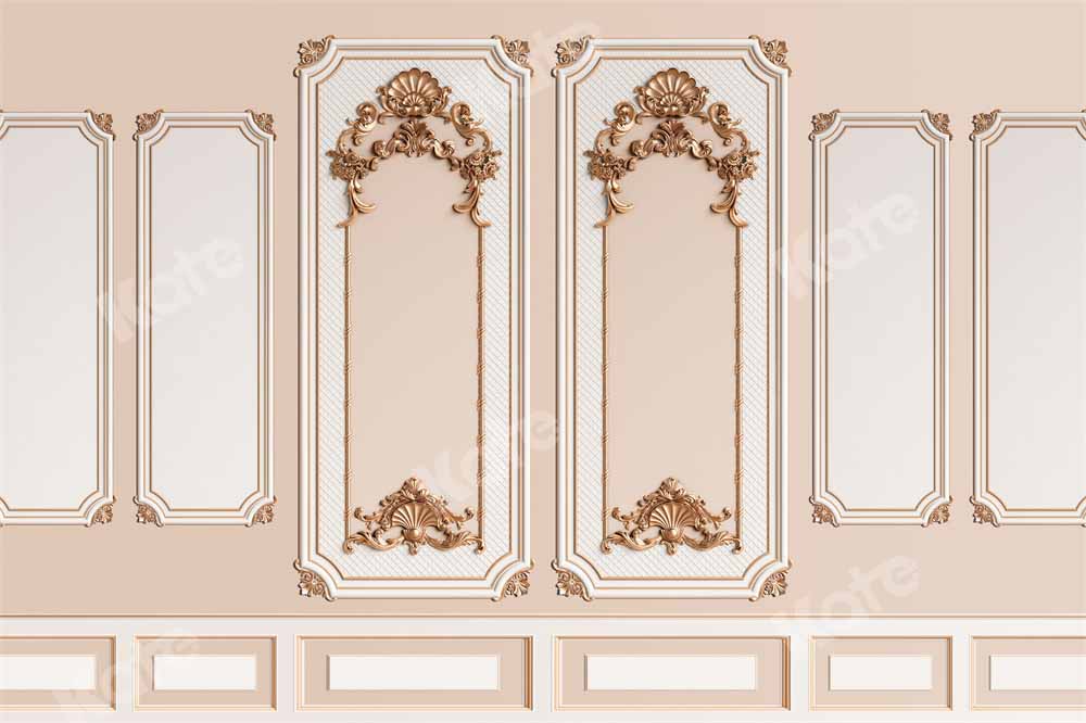 Kate インテリアの古典的な壁の背景で結婚式の写真を撮る