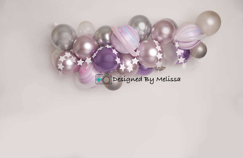 Kate金属の気球の背景ガーランド宇宙雲Melissa King設計