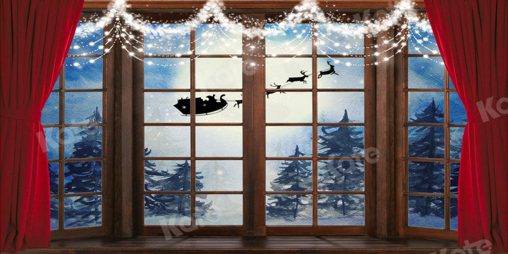 Kate 冬の森の雪のクリスマスの背景Chain Photography設計