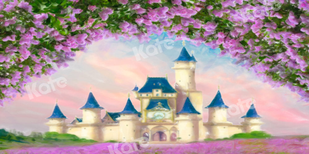 Kate ピンクの庭の城は女の子を撃ちます背景