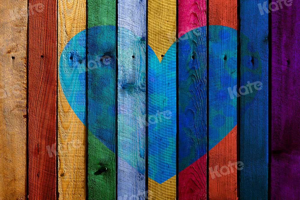 Kate バレンタインデーの背景愛の木カラフル背景Chain Photography設計