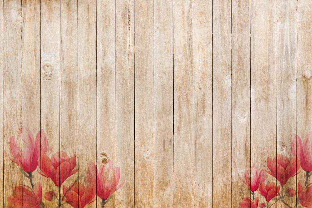 Kate春の花の背景木目背景Chain Photography設計
