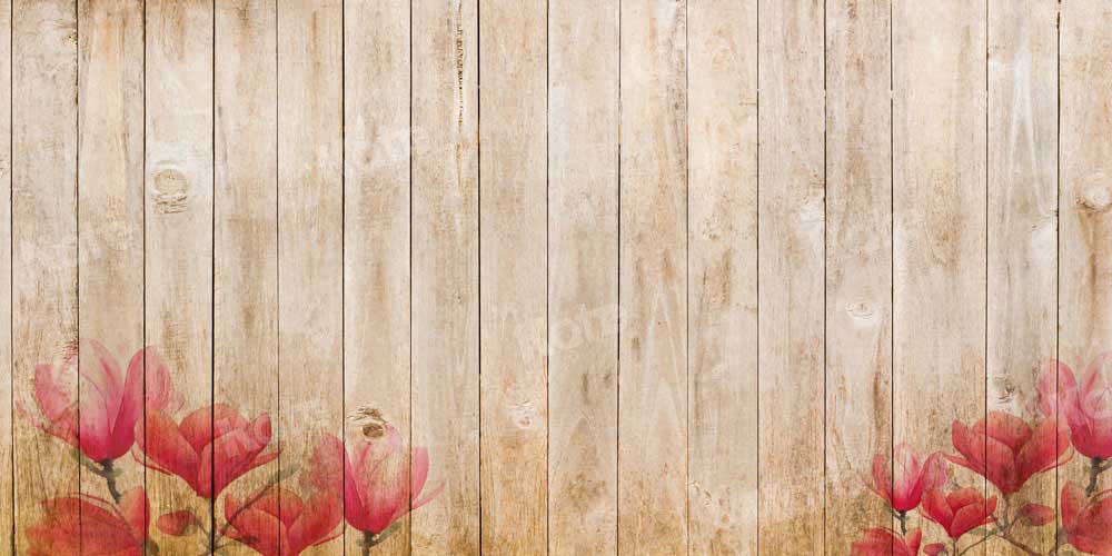 Kate春の花の背景木目背景Chain Photography設計